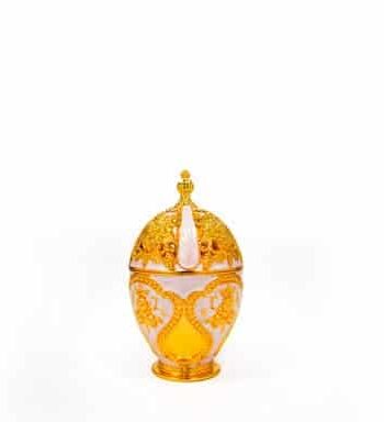 Cream Enamel Gold Floral Luxury Burner